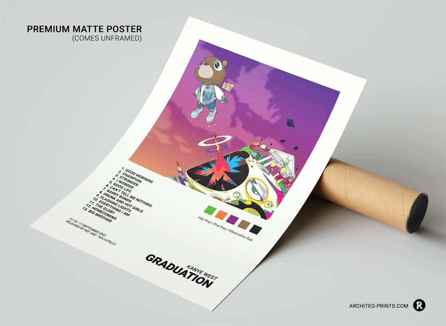 Kanye West - Graduation Album Cover Poster Print | Architeg Prints